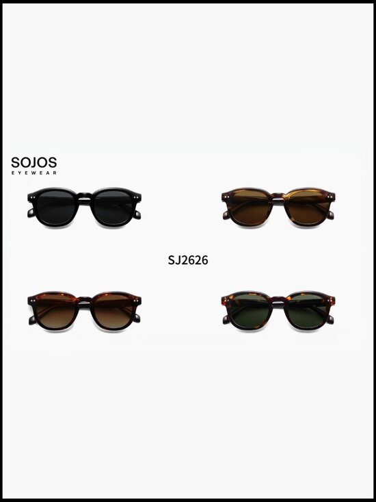 Retro Vintage Polarized Sunglasses, Classic Square Panto Shades main image 4